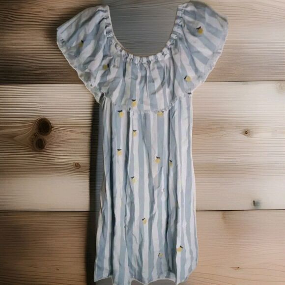 Billy T Dresses & Skirts - Billy T Dress Size S Embroidered Pineapple Striped Lyocell